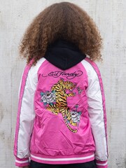 Hype X Ed Hardy Kids Pink Tiger Souvenir Jacket - Image 2 of 5
