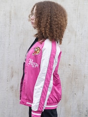 Hype X Ed Hardy Kids Pink Tiger Souvenir Jacket - Image 4 of 5