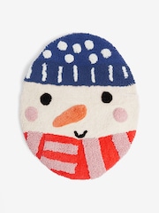 Multi Snowman Christmas 100% Cotton Toilet Seat Cover - Image 4 of 4