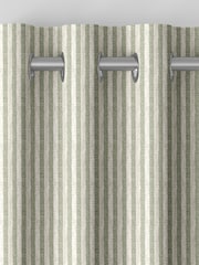 Emily Bond Sage Green Oscar Stripe Made to Measure Curtains - Image 7 of 9