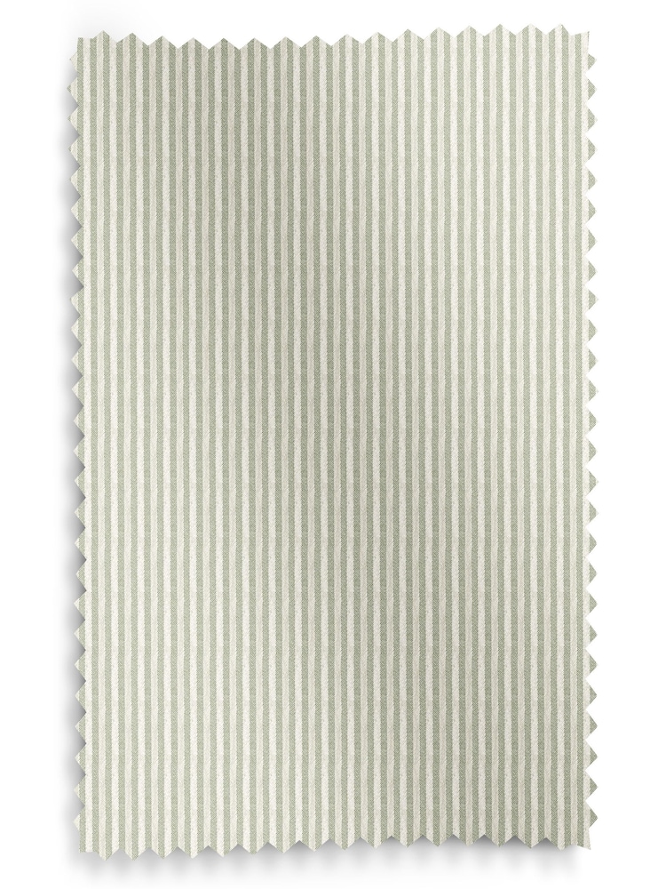 Emily Bond Sage Green Oscar Stripe Made to Measure Curtains - Image 9 of 9