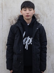 Hype X Ed Hardy Kids Black Panther Parker Jacket - Image 1 of 2