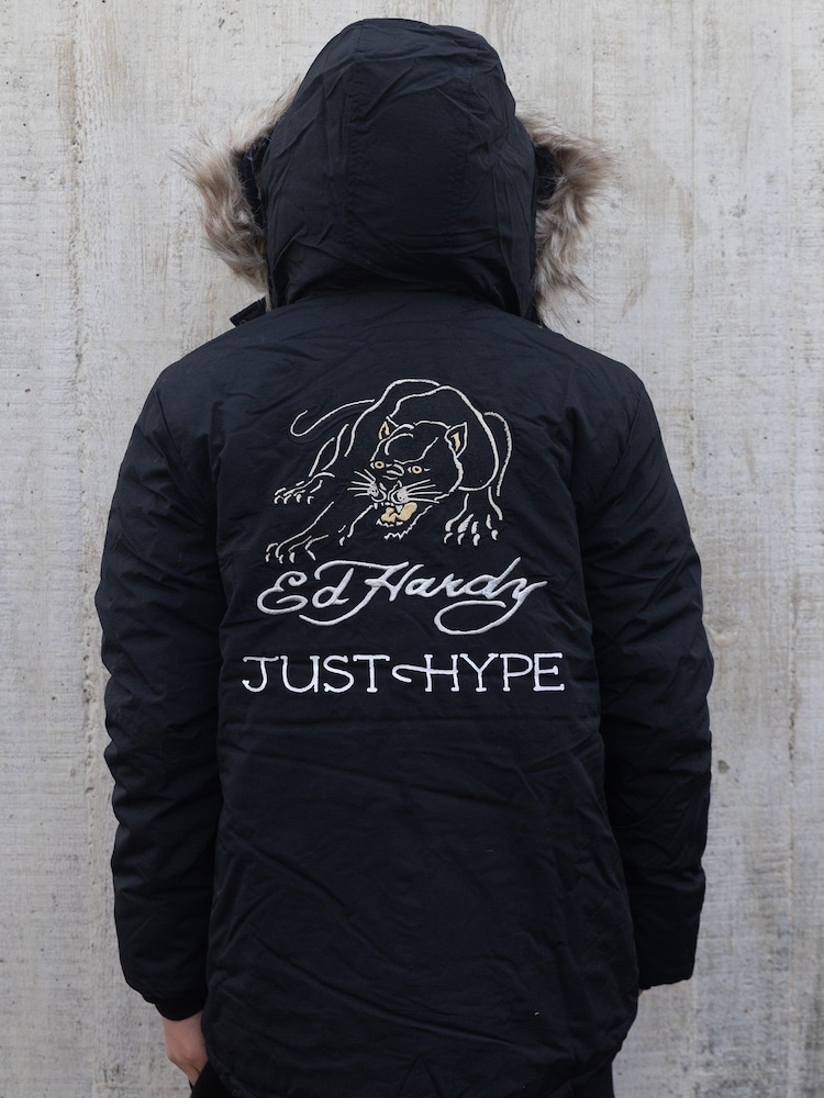 Hype X Ed Hardy Kids Black Panther Parker Jacket - Image 2 of 2