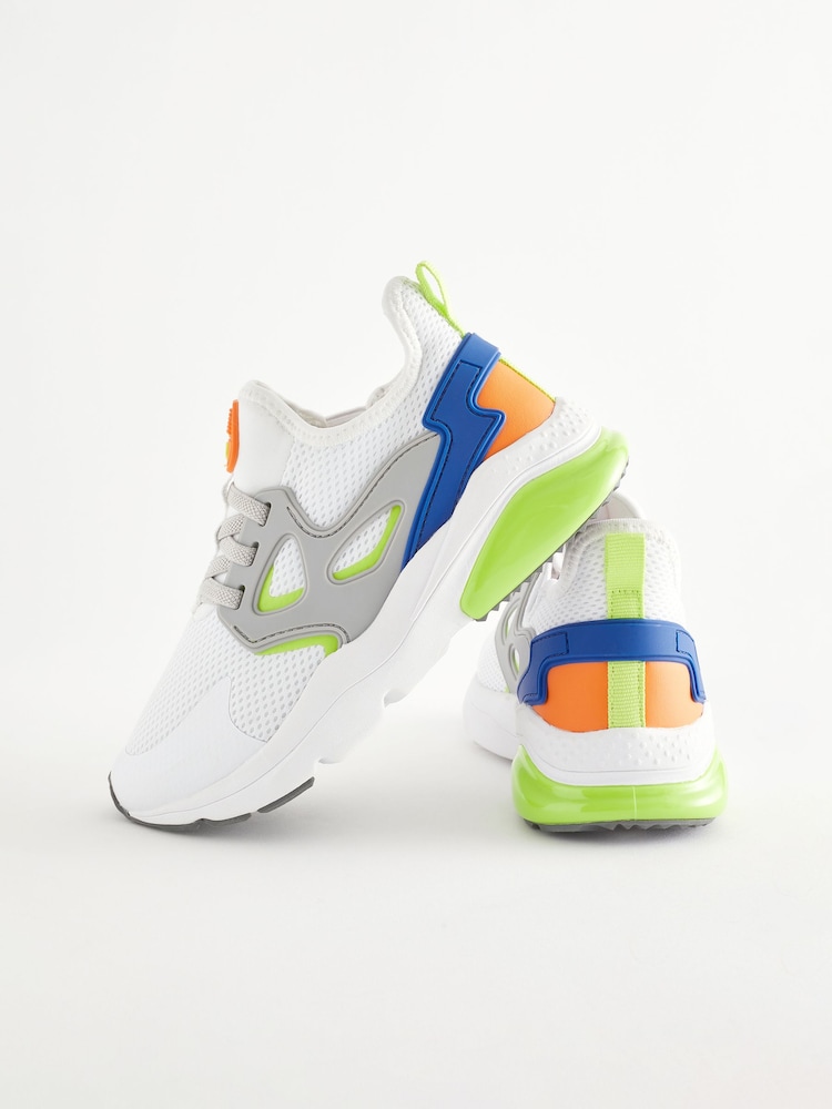 Wit/limoengroen - Instapsneakers - Image 3 of 6