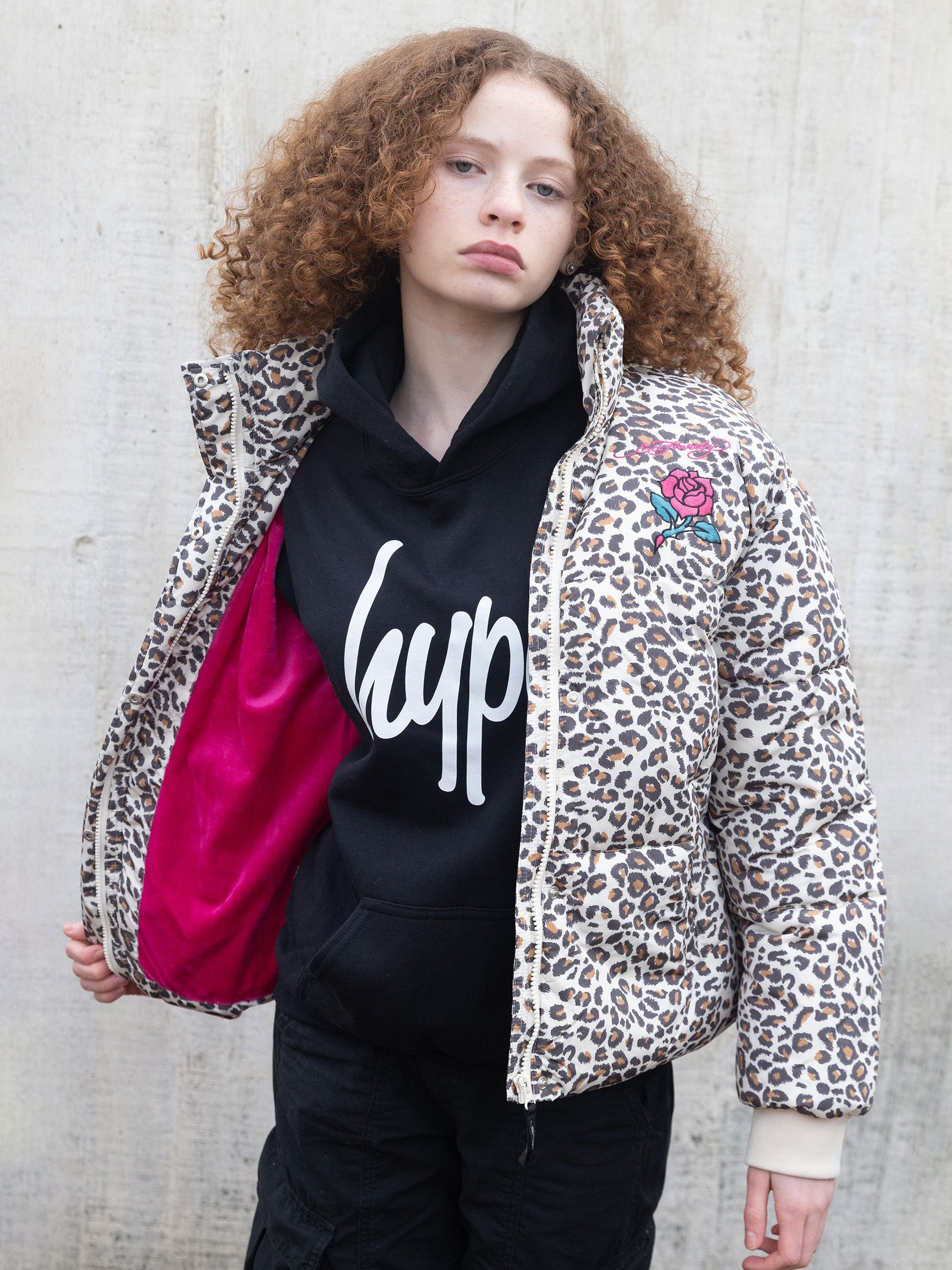 Buy Hype X Ed Hardy Kids Cropped Leopard Multi Jacket from Next Luxembourg