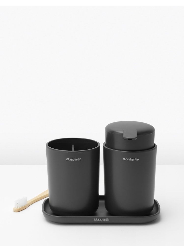 Brabantia Set of 3 Dark Grey Bathroom Accessories - Image 1 of 4