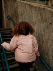 Hype X Ed Hardy Kids Cropped Pink Puffer Jacket - Image 2 of 9