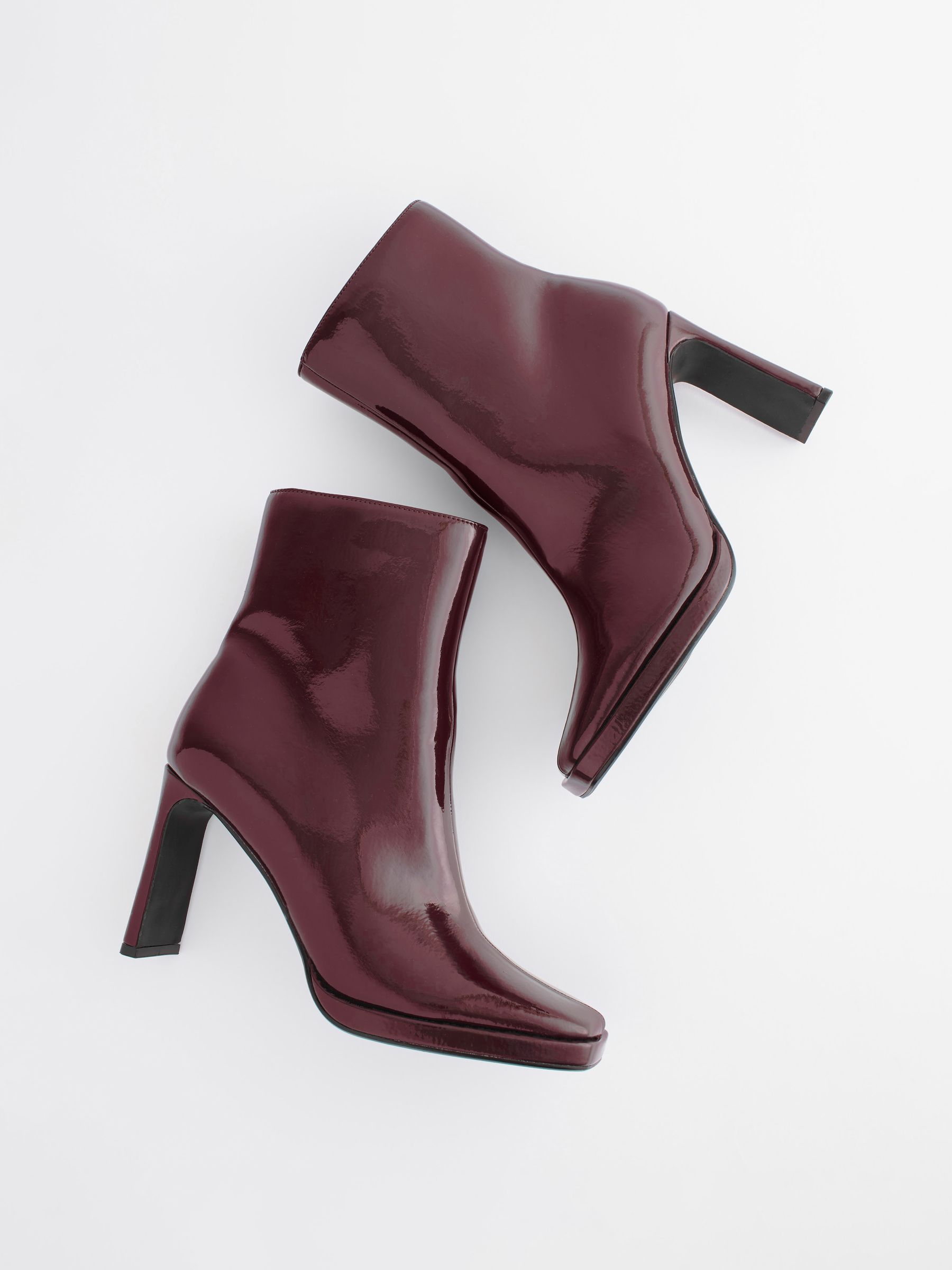 Next burgundy ankle boots discount