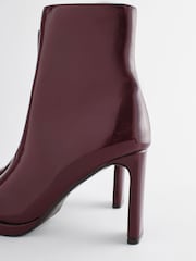 Burgundy Red Forever Comfort® Squared Toe Ankle Heeled Boots - Image 5 of 5