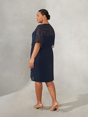 Live Unlimited Curve - Navy Blue Embellished Dress - Image 2 of 8