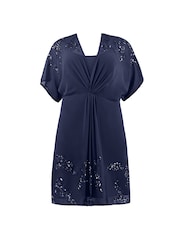 Live Unlimited Curve - Navy Blue Embellished Dress - Image 8 of 8