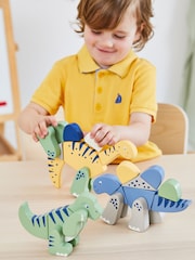 JoJo Maman Bébé Green Wooden Transforming Dinosaur Playset - Image 2 of 12