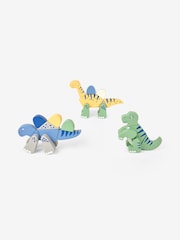 JoJo Maman Bébé Green Wooden Transforming Dinosaur Playset - Image 3 of 12