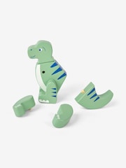 JoJo Maman Bébé Green Wooden Transforming Dinosaur Playset - Image 8 of 12