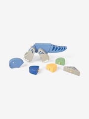 JoJo Maman Bébé Green Wooden Transforming Dinosaur Playset - Image 9 of 12