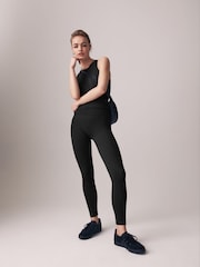 The Set Black/Grey 2 Pack Seamless Ribbed Vest Tops - Image 2 of 9