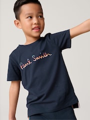 Marineblau - Paul Smith Junior Jungen Set mit Top und Shorts - Bild 3 von 4