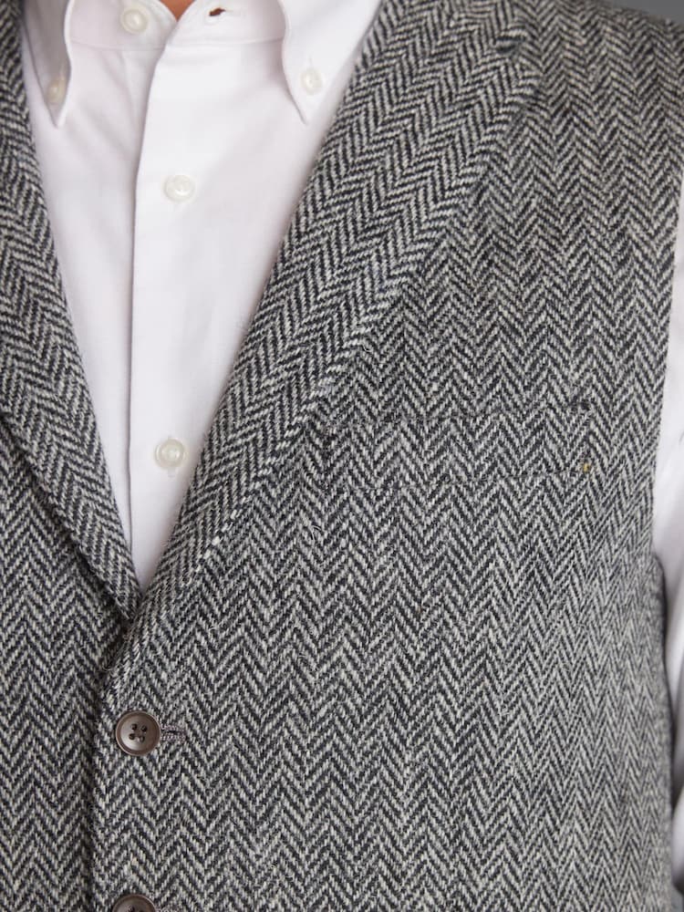 Grey Signature Harris Tweed Waistcoat - Image 5 of 9