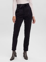VERO MODA Black Petite High Waisted Paperbag Trousers - Image 1 of 7