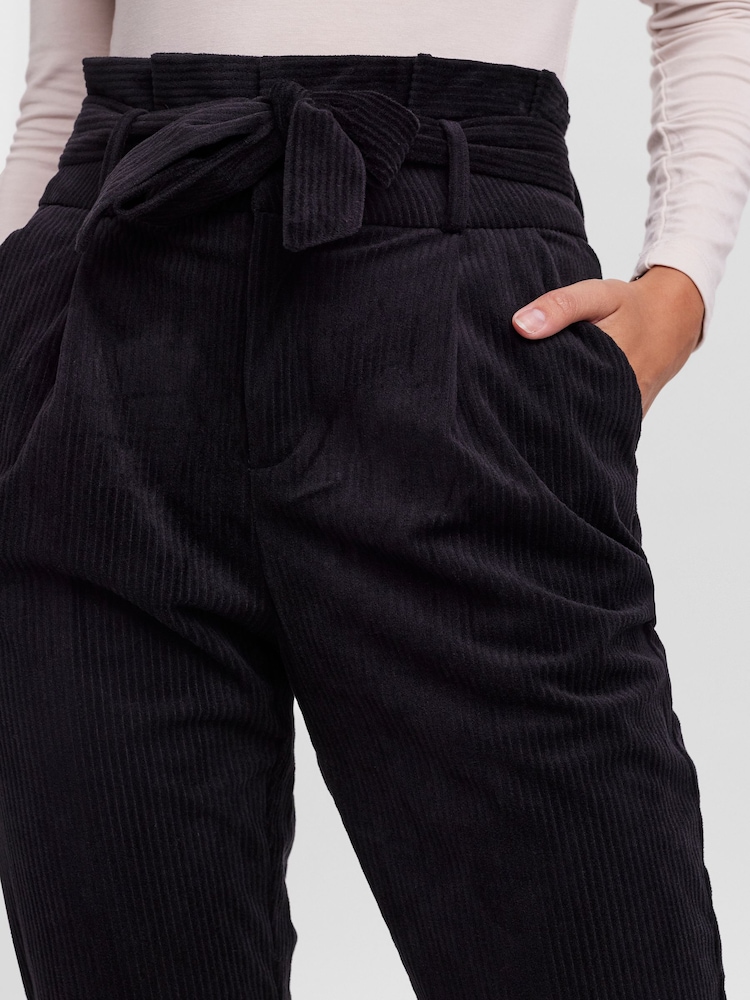 VERO MODA Black Petite High Waisted Paperbag Trousers - Image 5 of 7