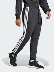 adidas Black Essential 3-Stripes French Terry Joggers - Image 2 of 5