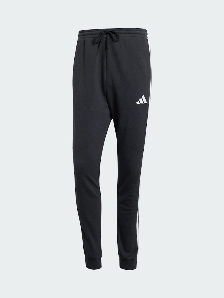 adidas Black Essential 3-Stripes French Terry Joggers - Image 5 of 5 adidas Black Essential 3-Stripes French Terry Joggers - Image 5 of 5