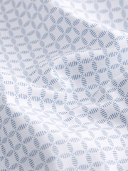 White Stretch Oxford Printed Long Sleeve Shirt - Image 8 of 8