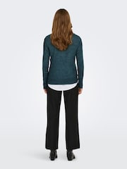Blau - Jdy Weicher Pullover mit V-Ausschnitt - Bild 2 von 6