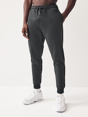 Slate Grey Slim Fit Cotton Blend Cuffed Joggers - Image 1 of 8