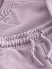 Lilac Purple Oversized 100% Cotton Sweatshirt and Shorts Set (3mths-7yrs) - Image 3 of 3