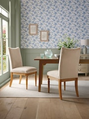 Laura Ashley Set of 2 Baron Chenille Hazlenut Sarsden Dining Chairs - Image 1 of 6