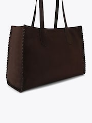 Carvela Brown Juno Whipstitch Tote Bag - Image 4 of 5