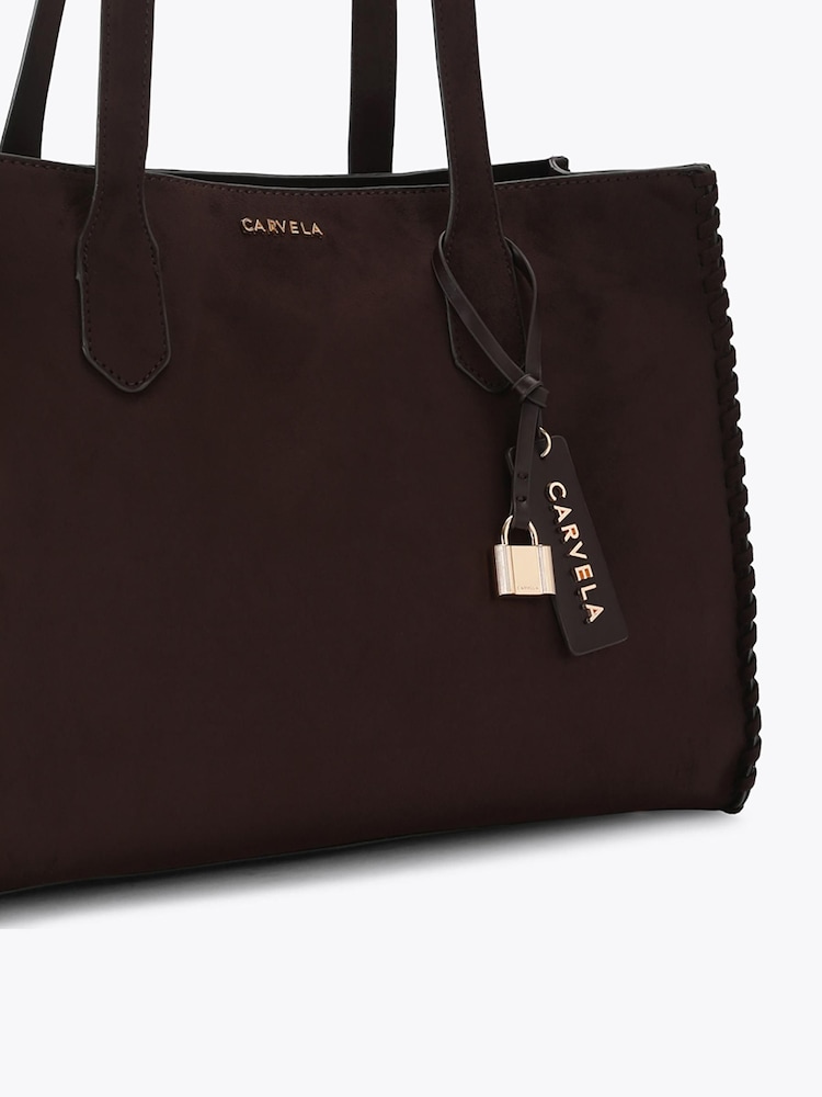 Carvela Brown Juno Whipstitch Tote Bag - Image 5 of 5 Carvela Brown Juno Whipstitch Tote Bag - Image 5 of 5