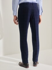 Navy Tailored Textured Check Suit: Trousers - Image 3 of 9