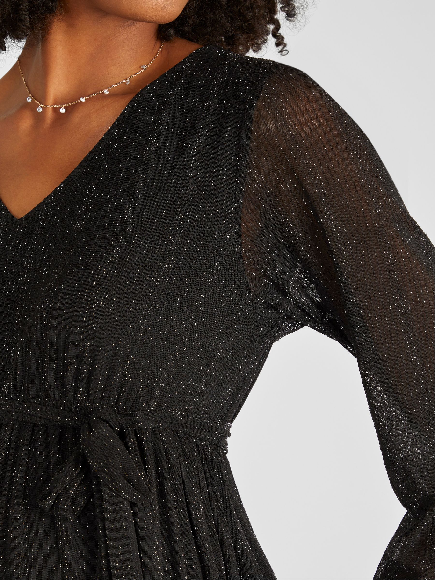 Buy JoJo Maman Bébé Black Sparkle V-Neck Maternity Mini Dress from