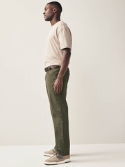 Khaki Green Straight Belted Authentic Jeans - Image 4 of 10