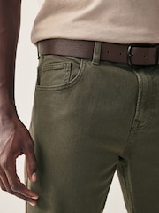 Khaki Green Straight Belted Authentic Jeans - Image 5 of 10