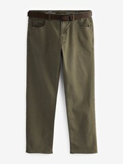 Khaki Green Straight Belted Authentic Jeans - Image 6 of 10