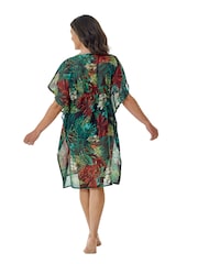 Seaspray Green Bali Tropical V-Neck Beach Kaftan - Image 3 of 3
