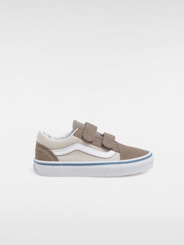 Vans Boys Old Skool Velcro Brown Trainers - Image 1 of 4