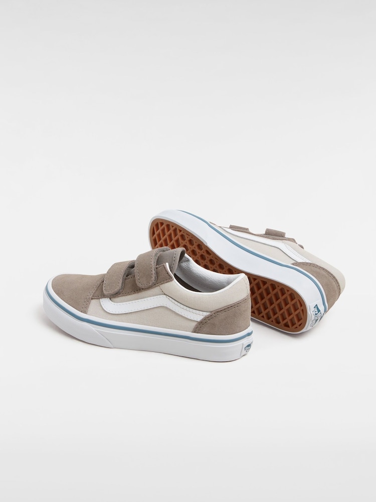 Vans Boys Old Skool Velcro Brown Trainers - Image 4 of 4