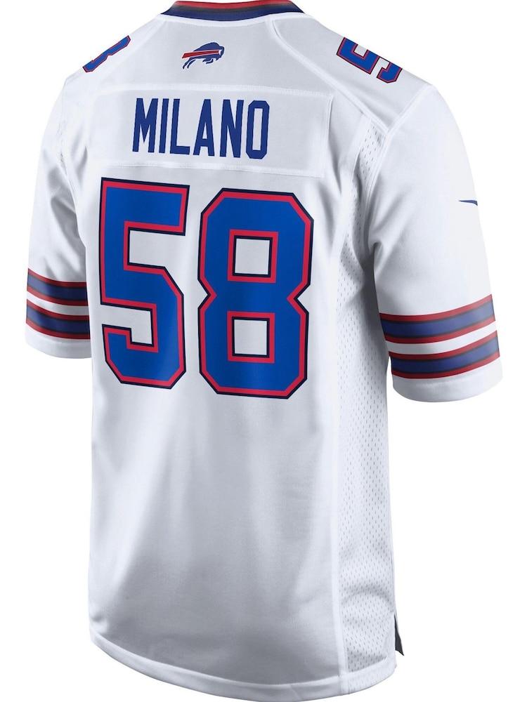 Nike White NFL Buffalo Bills Game Road Jersey - Matt Milano - Image 3 of 3