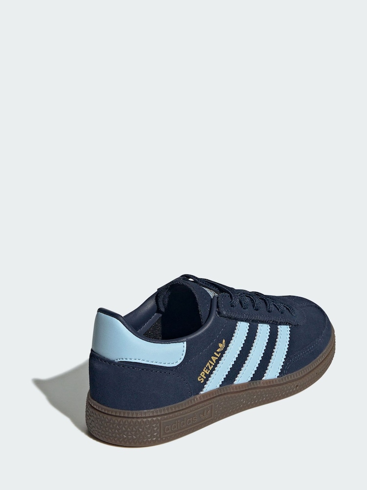 adidas Originals Blue Handball Spezial Comfort Closure Elastic Lace Shoes - Image 2 of 4 adidas Originals Blue Handball Spezial Comfort Closure Elastic Lace Shoes - Image 2 of 4