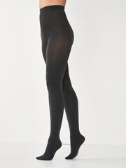 Charcoal Grey Knitted Tights 2 Pack - Image 1 of 10