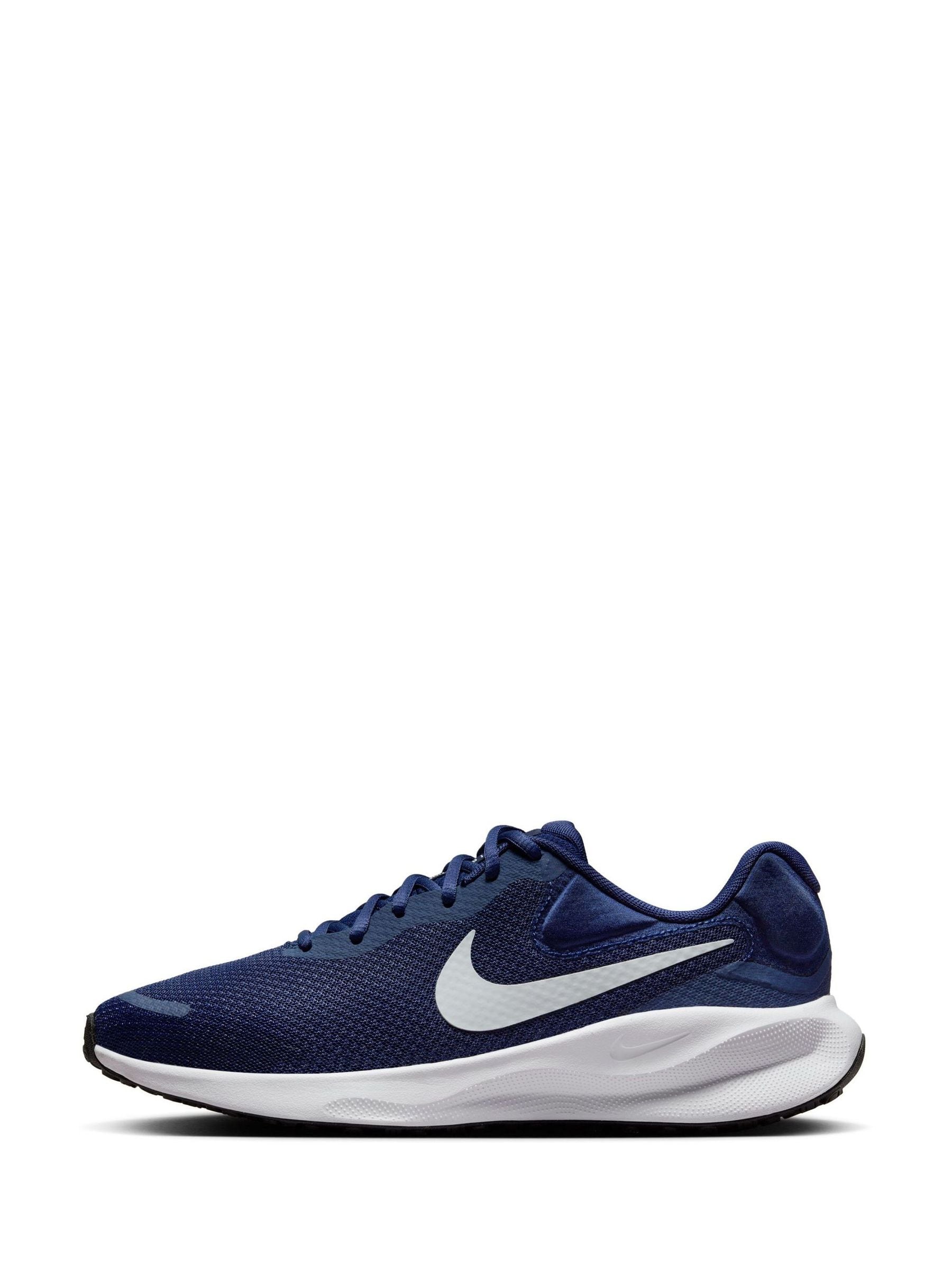 Nike men's midnight navy/black-vest grey runallday running shoes deals