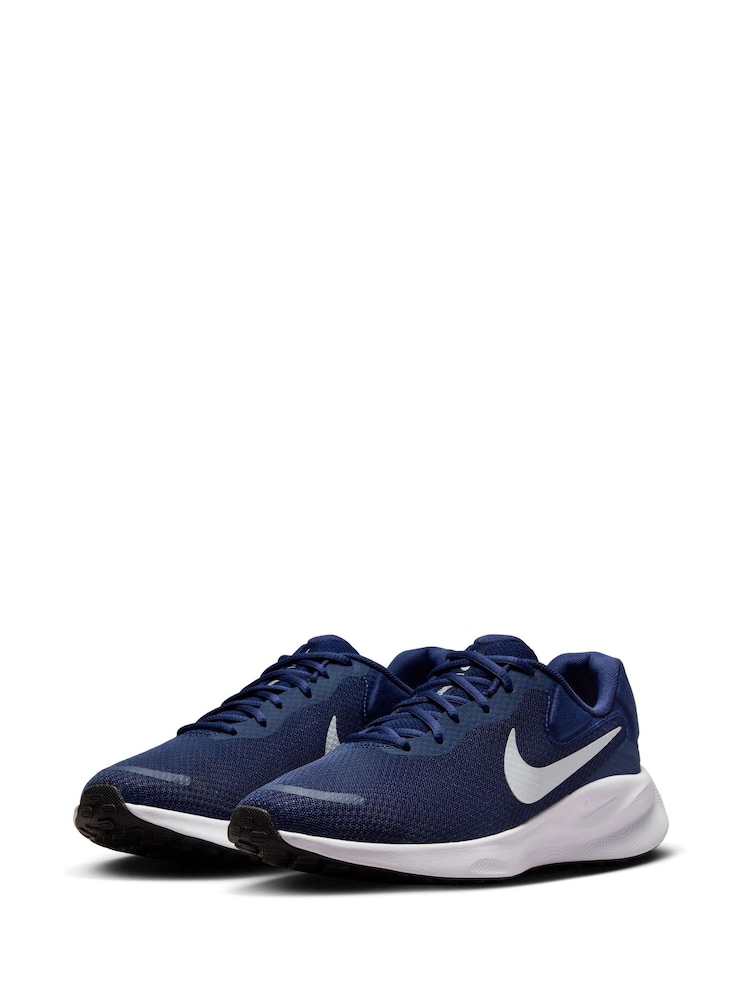 Nike Navy/White Revolution 7 Road Running Trainers - Image 5 of 11
