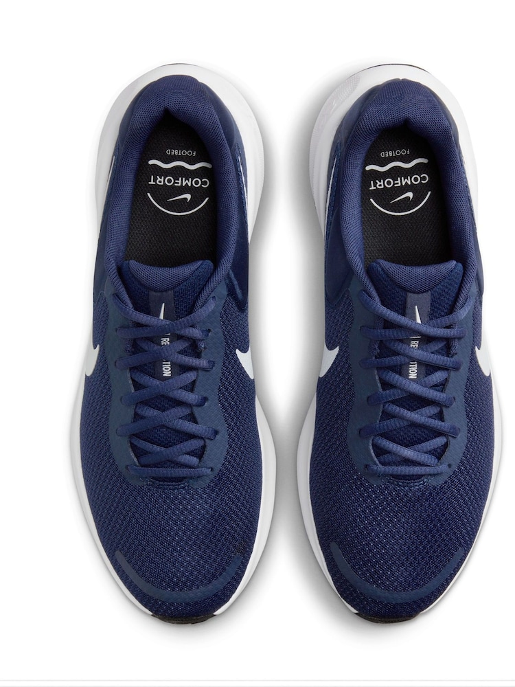 Nike Navy/White Revolution 7 Road Running Trainers - Image 6 of 11