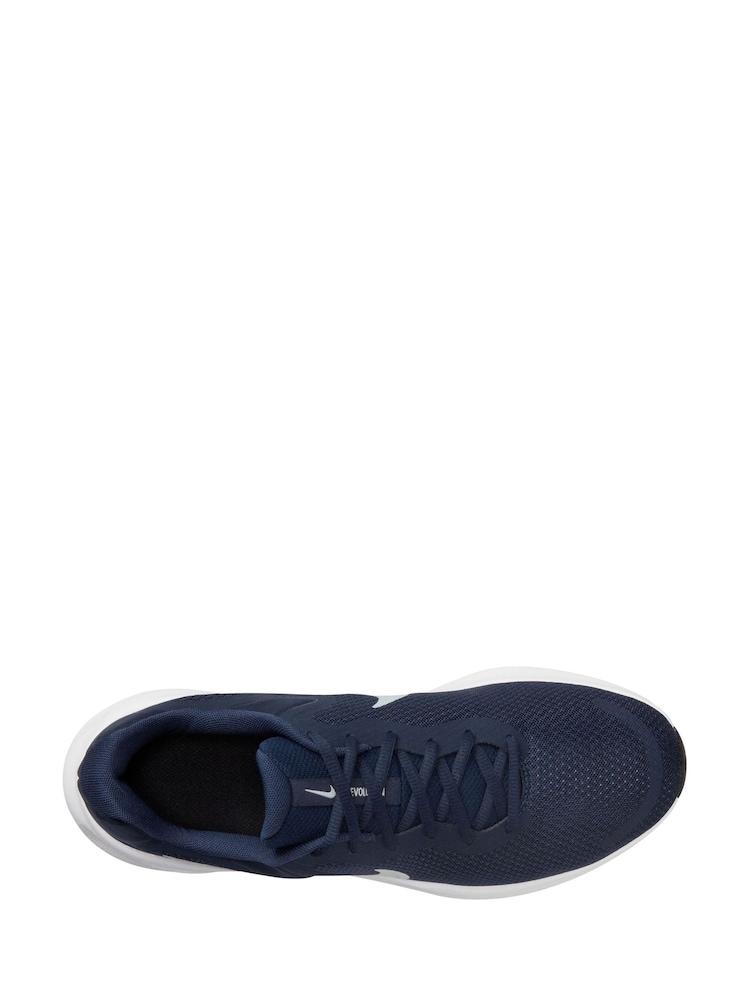 Nike Navy/White Revolution 7 Road Running Trainers - Image 9 of 11