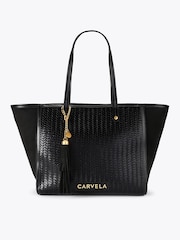 Carvela Black Minori Woven Tote Bag - Image 1 of 5