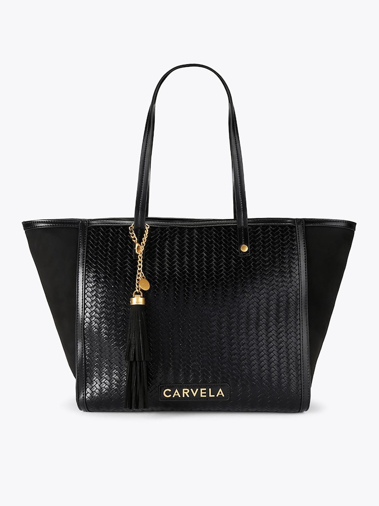 Carvela Black Minori Woven Tote Bag - Image 1 of 5 Carvela Black Minori Woven Tote Bag - Image 1 of 5